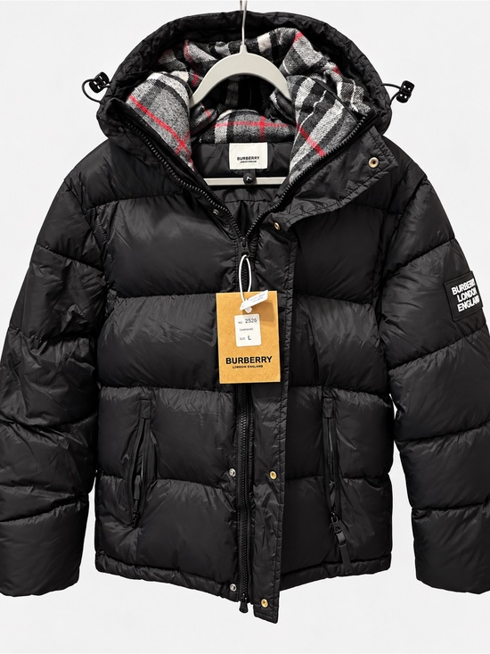 Burberry Other - Burberry Black Quilted Puffer Jacket with Check-Lined Hood. Gift just too big 🥲